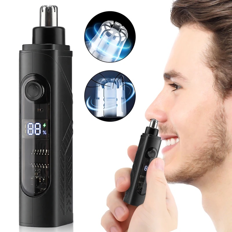 Men'S Grooming Hair Removal - เครื่องตัดขนจมูกแบบชาร์จไฟได้และเครื่องกำจัดขนบนใบหน้าสำหรับผู้ชาย เครื่องโกนขนจมูกเพื่อการระบายอากาศในจมูก - อุปกรณ์ดูแลขนแบบพกพาสำหรับ