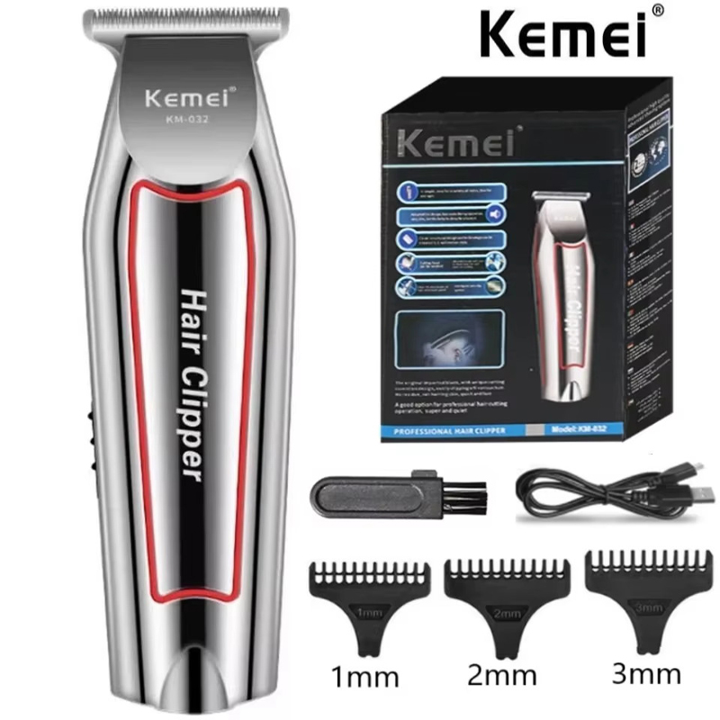 Mens Grooming Box - เครื่องตัดผม Kemei KM-032 เครื่องโกนหนวดไฟฟ้าสำหรับผู้ชาย เครื่องตัดผม เครื่องตัดแต่งทรงผม
