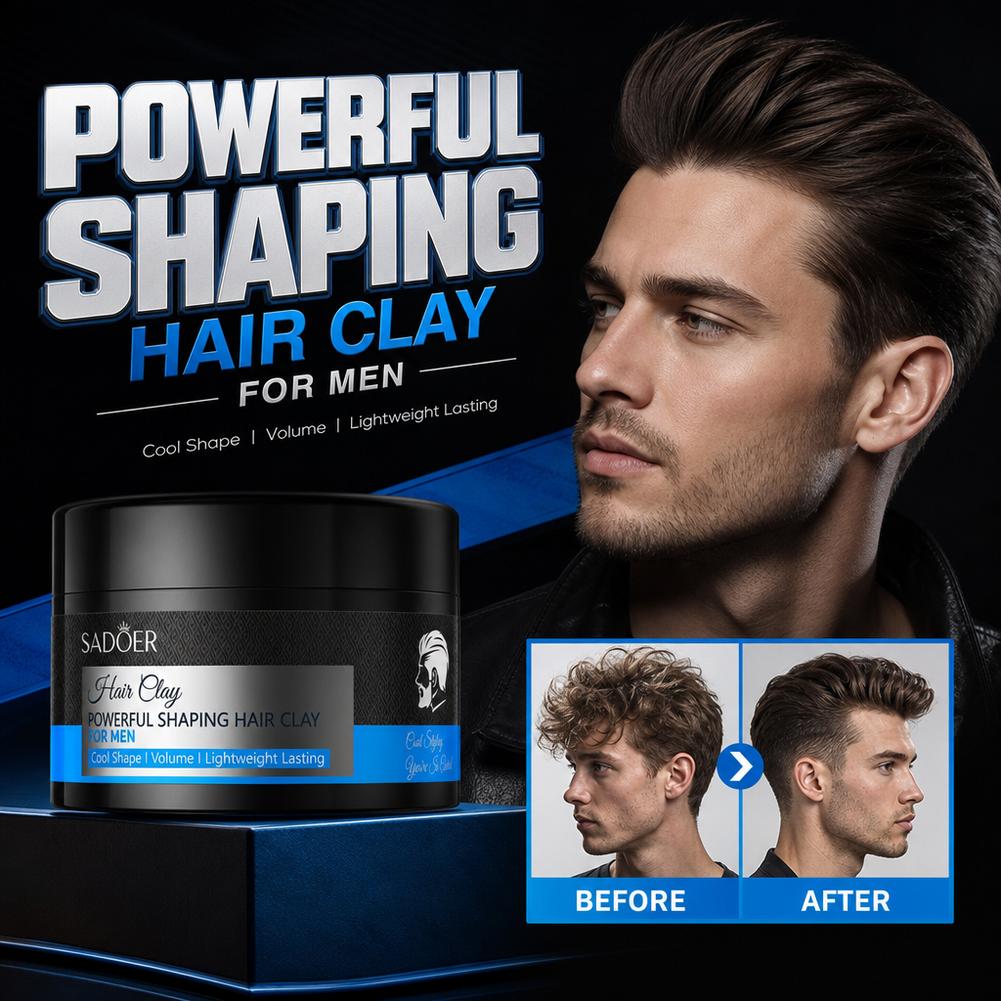Men'S Grooming - ดินเหนียวจัดแต่งทรงผมเนื้อแมท ติดทนนาน ไม่เหนียวเหนอะหนะ แว็กซ์โพเมด ครีมจัดแต่งทรงผมสำหรับผู้ชาย ใช้ได้ทุกวัน