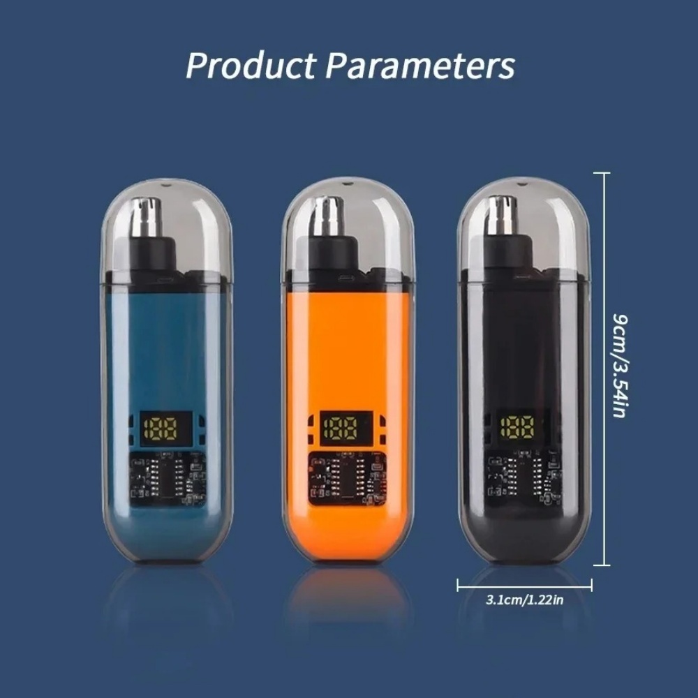 Men'S Grooming Hair Removal - เครื่องตัดขนจมูกและขนหูไฟฟ้าขนาดเล็กพกพาสะดวก ชาร์จเร็วด้วย USB-C สำหรับผู้ชาย ใช้กำจัดขนบนใบหน้าและตกแต่งขน