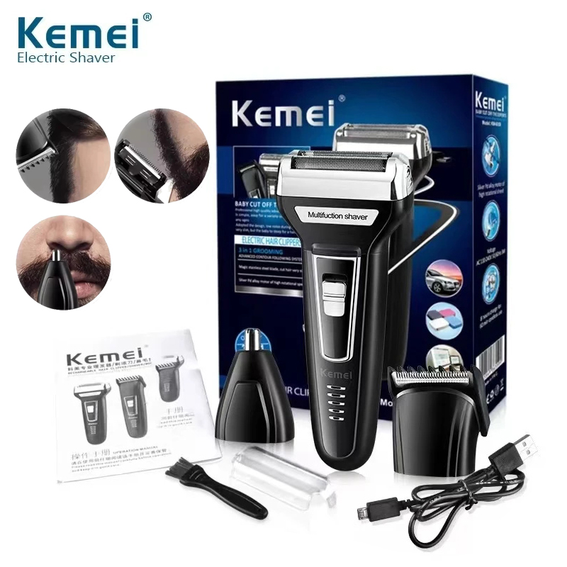 Mens Grooming Box - Kemei กันน้ําอเนกประสงค์ 3 In 1 Grooming