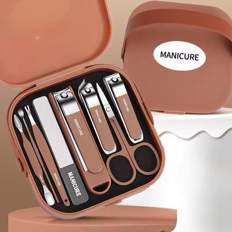 Nail Care Kit Mens - ชุดดูแลเล็บ ชุดทำเล็บป้องกันการกระเด็น ชุดกรรไกรตัดเล็บสแตนเลส ตะไบขัดเล็บ พร้อมกระเป๋าเดินทาง สำหรับผู้ชายและผู้หญิง