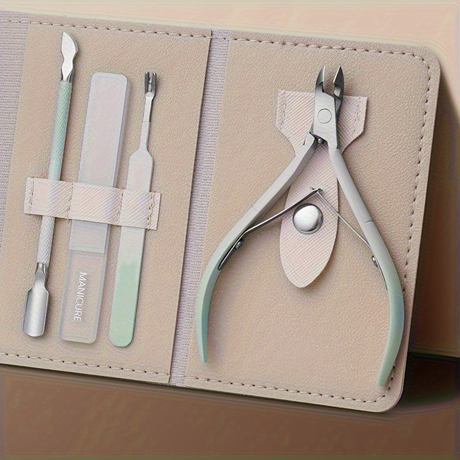 Nail Care Kit Mens - ชุดทำเล็บมือและเล็บเท้าสำหรับผู้ชาย อุปกรณ์ดูแลส่วนบุคคล ชุดตัดเล็บมือและเล็บเท้าแบบมืออาชีพ พร้อมกระเป๋าเดินทาง