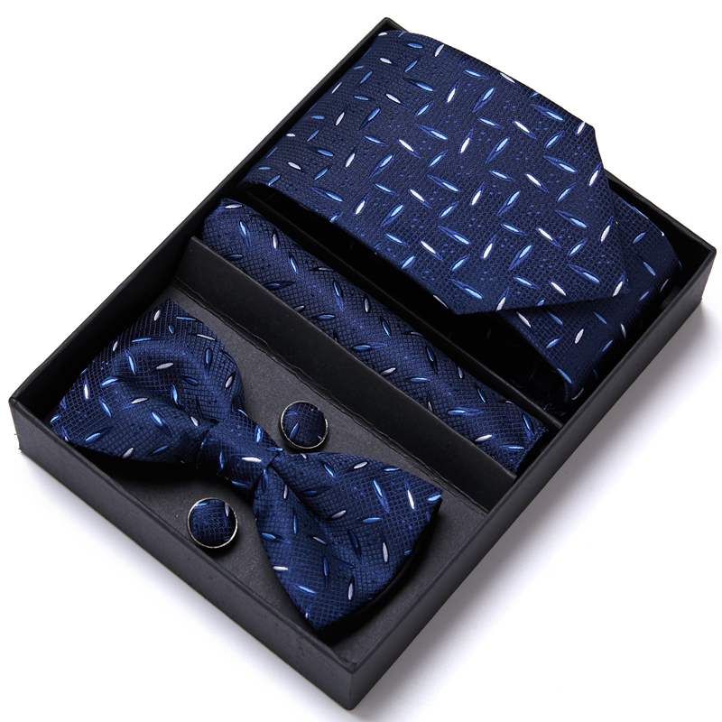 Mens Grooming Box - Tie สําหรับผู้ชายอย่างเป็นทางการชุด Tuxedo เนคไทผ้าเช็ดหน้า Bow Tie