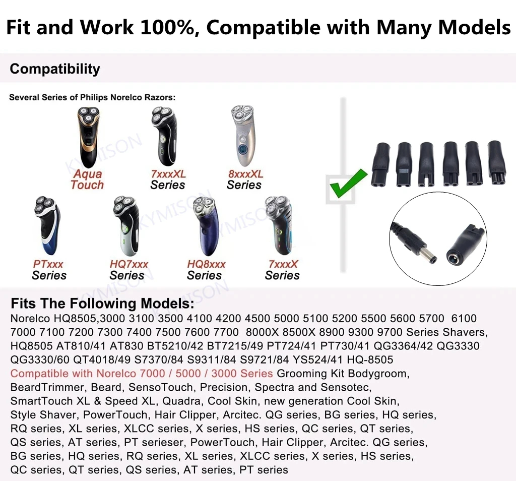 สายชาร์จสำรอง 8 ชิ้น 5V อะแดปเ - Men'S Grooming Haircut บทวิจารณ์และราคา