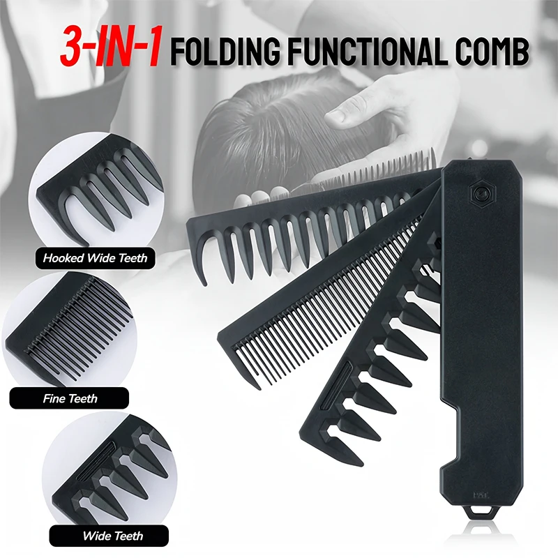 หวีจัดแต่งทรงผม 3-in-1 แบบพับไ - Mens Grooming Box บทวิจารณ์และราคา